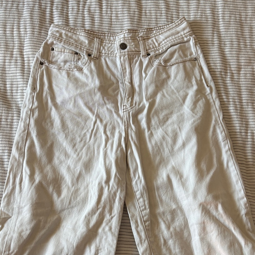 Women's Cream Flare & Wide Leg Jeans